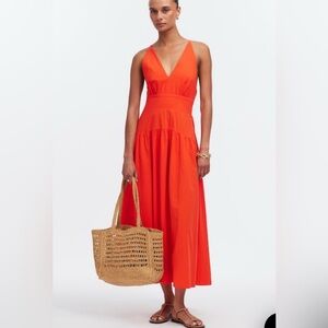 NWT Madewell Smocked Midi Dress 🍊, Size 14